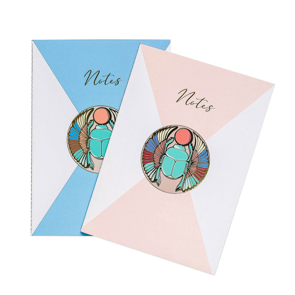 Scarab Beetle Notebook Duo