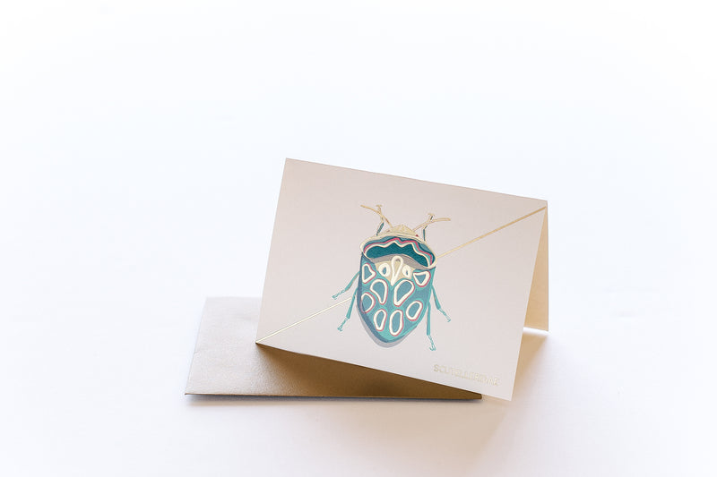 Teal Beetle Stationery - Boxed Set of Six